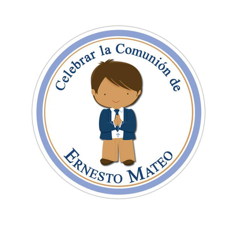 Communion Boy Personalized Sticker