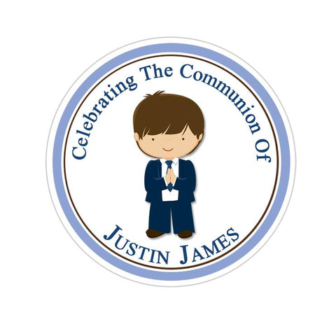 Communion Boy Personalized Sticker