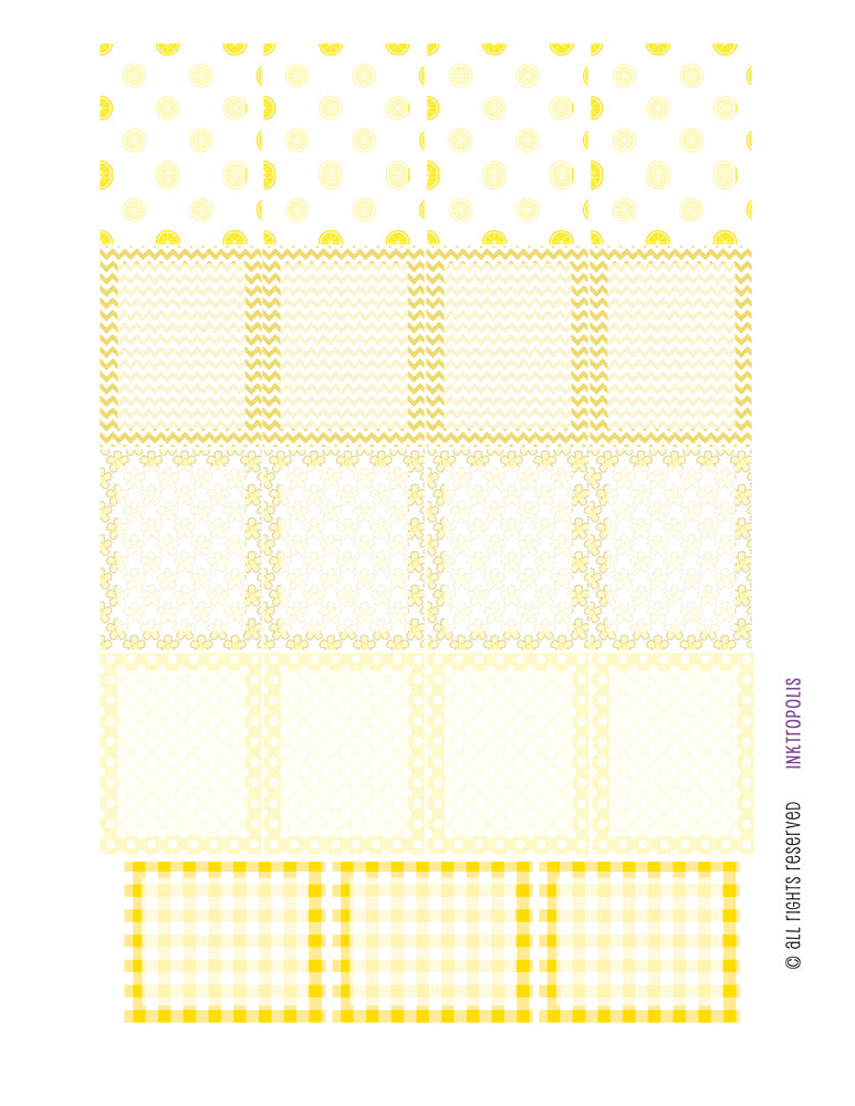 Monthly Planner Stickers Full Box Yellow Patterns Stickers Planner Labels Compatible with Erin Condren Vertical Life Planner planner sticker - INKtropolis