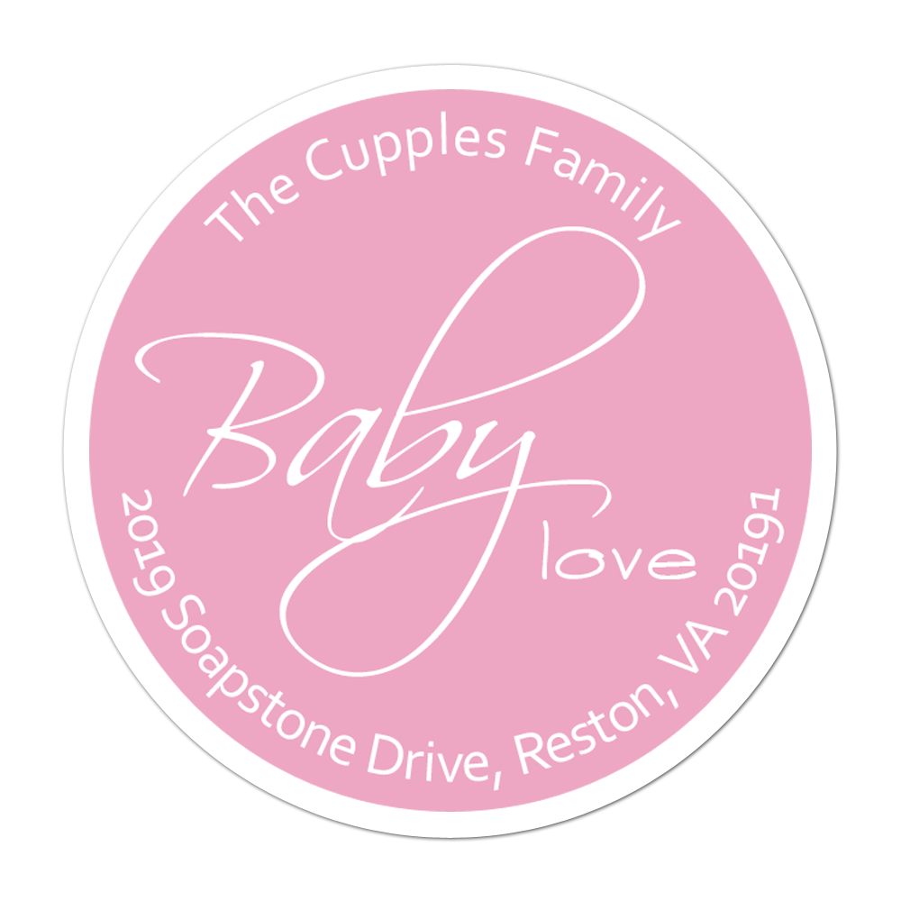 Baby Love Personalized Sticker Baby Shower Stickers - INKtropolis