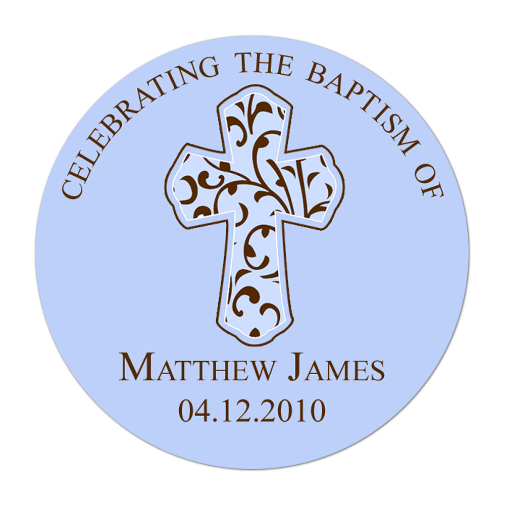 Fancy Cross Personalized Sticker Birthday Stickers - INKtropolis