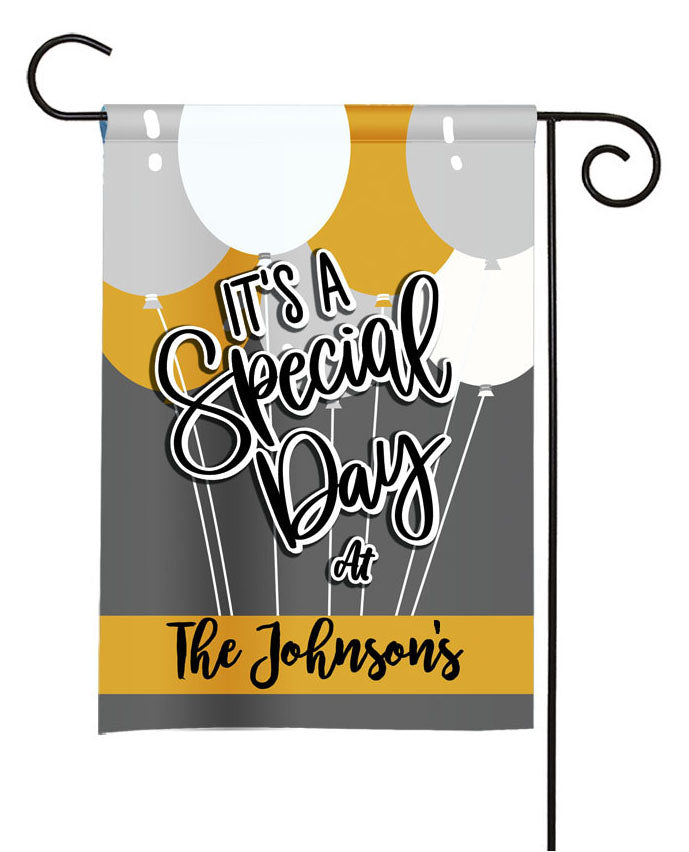 personalized its a special day garden flag