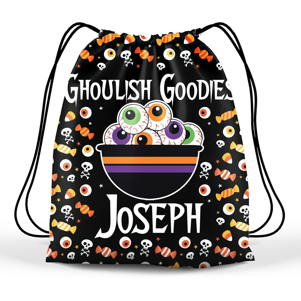 personalized halloween bowl of eyeballs trick or treat bag