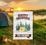 Personalized Camping Flag - Happy Campers - Camping Tent