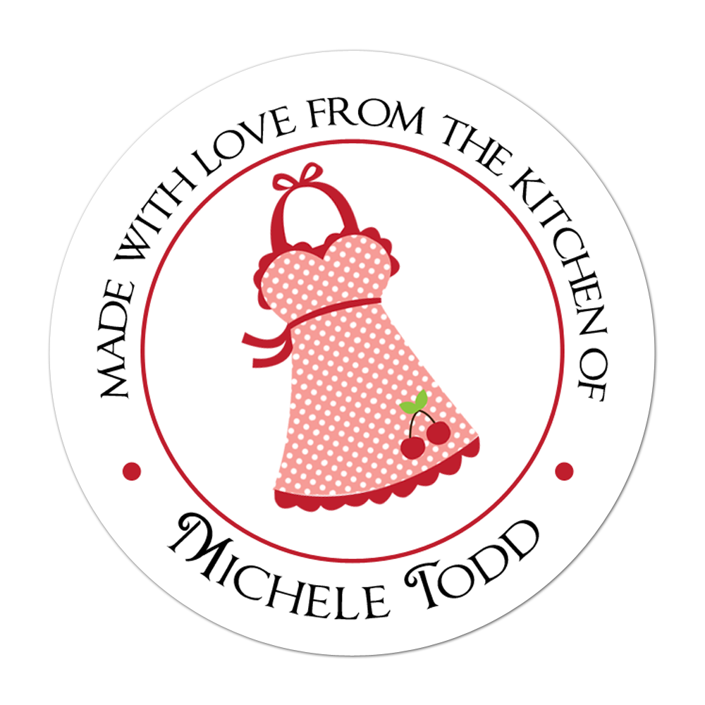 Cherry Apron Personalized Sticker Miscellaneous Stickers - INKtropolis