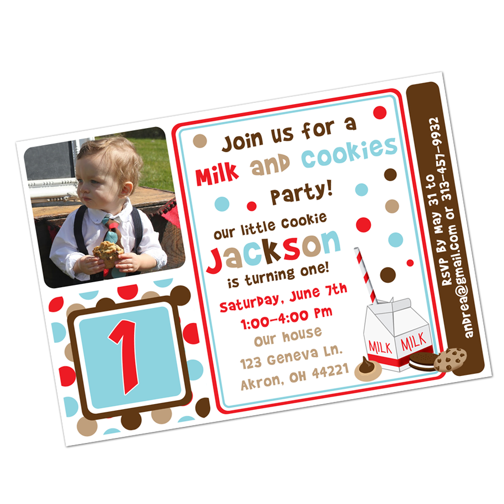 Milk and Cookies Digital Invitation Digital Invitations - INKtropolis
