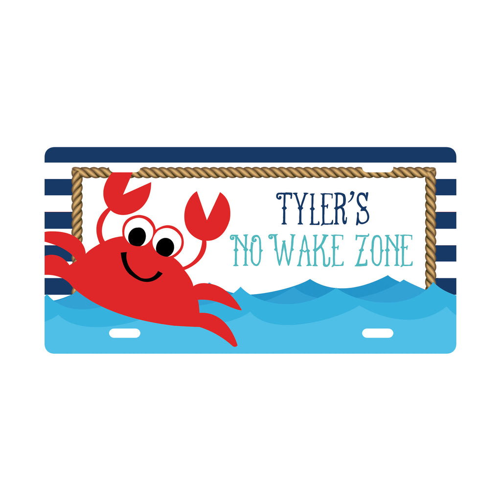 Personalized Crab Kids Door Sign