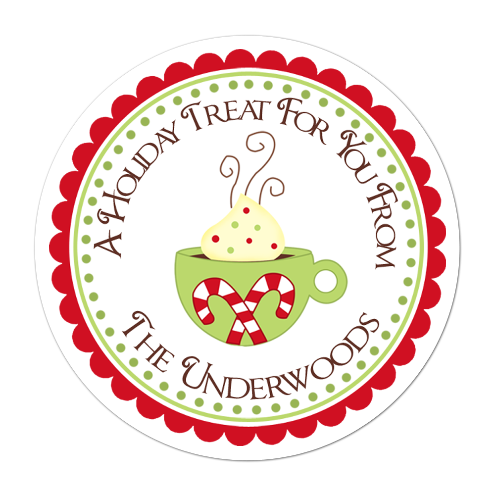 Hot Chocolate Personalized Sticker Christmas Stickers - INKtropolis