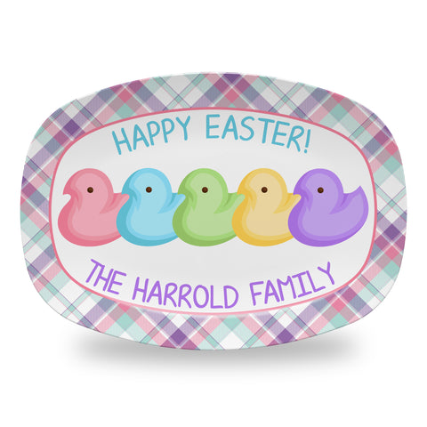 Personalized Easter Platter, Serving Tray - Welcome Peeps