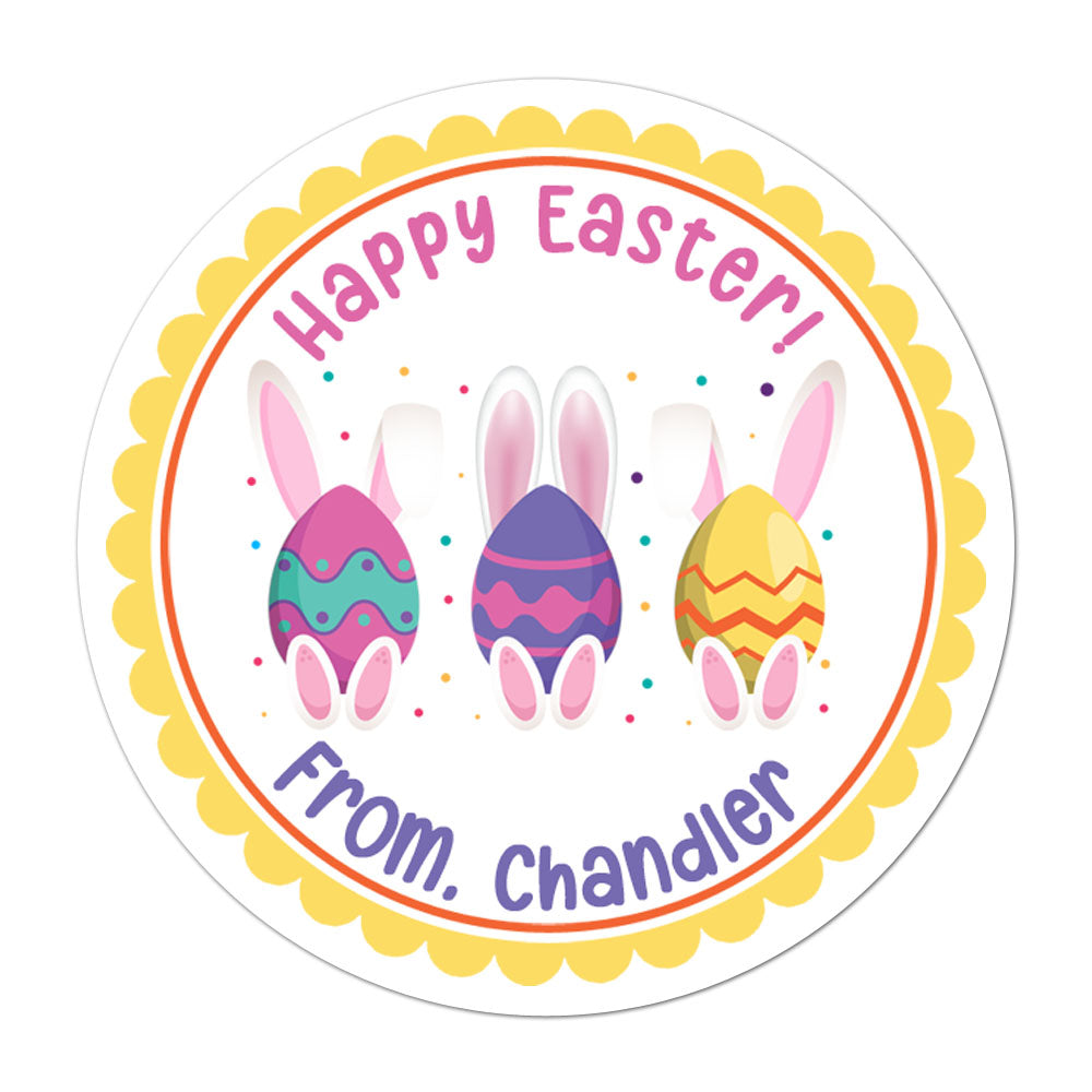 Easter Eggs Personalized Easter Sticker