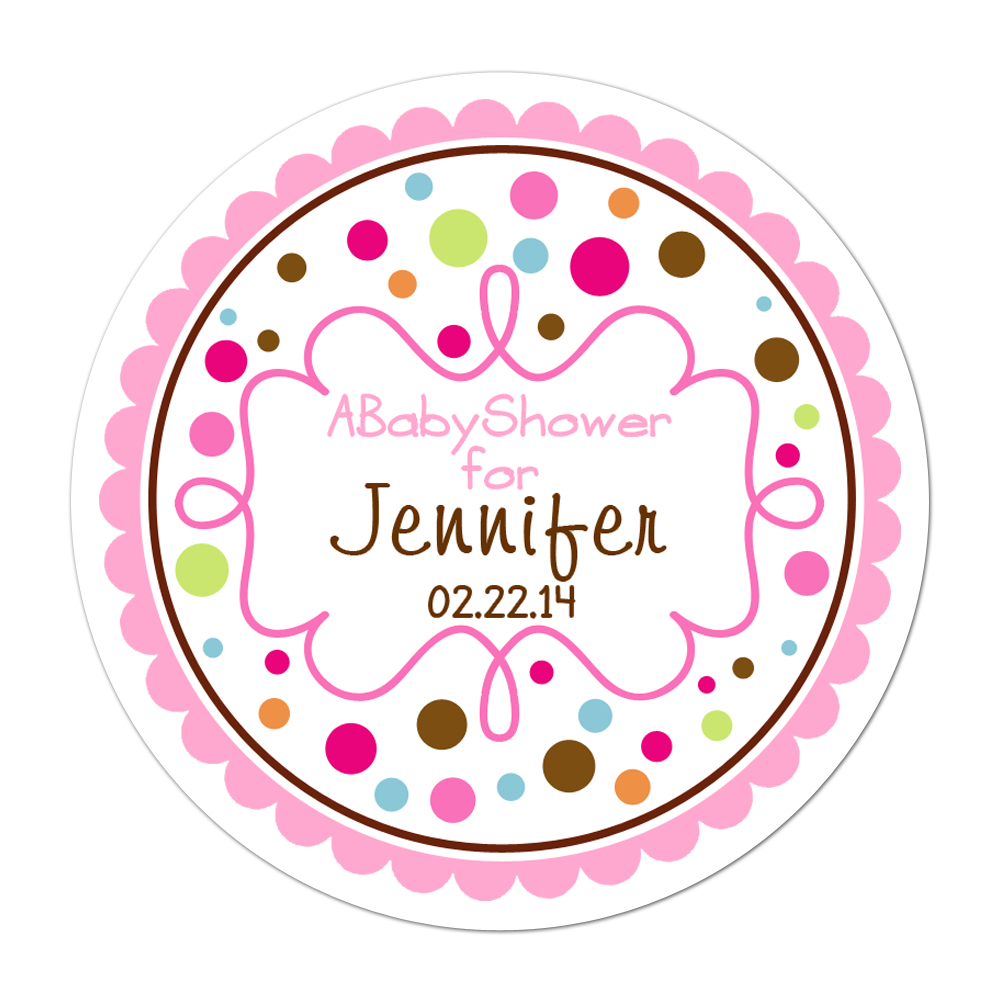 Fancy Frame Personalized Sticker Baby Shower Stickers - INKtropolis