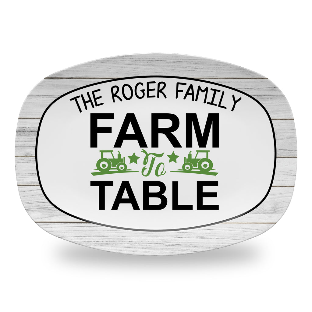 Personalized Farmhouse Platter, Serving Tray - Farm To Table