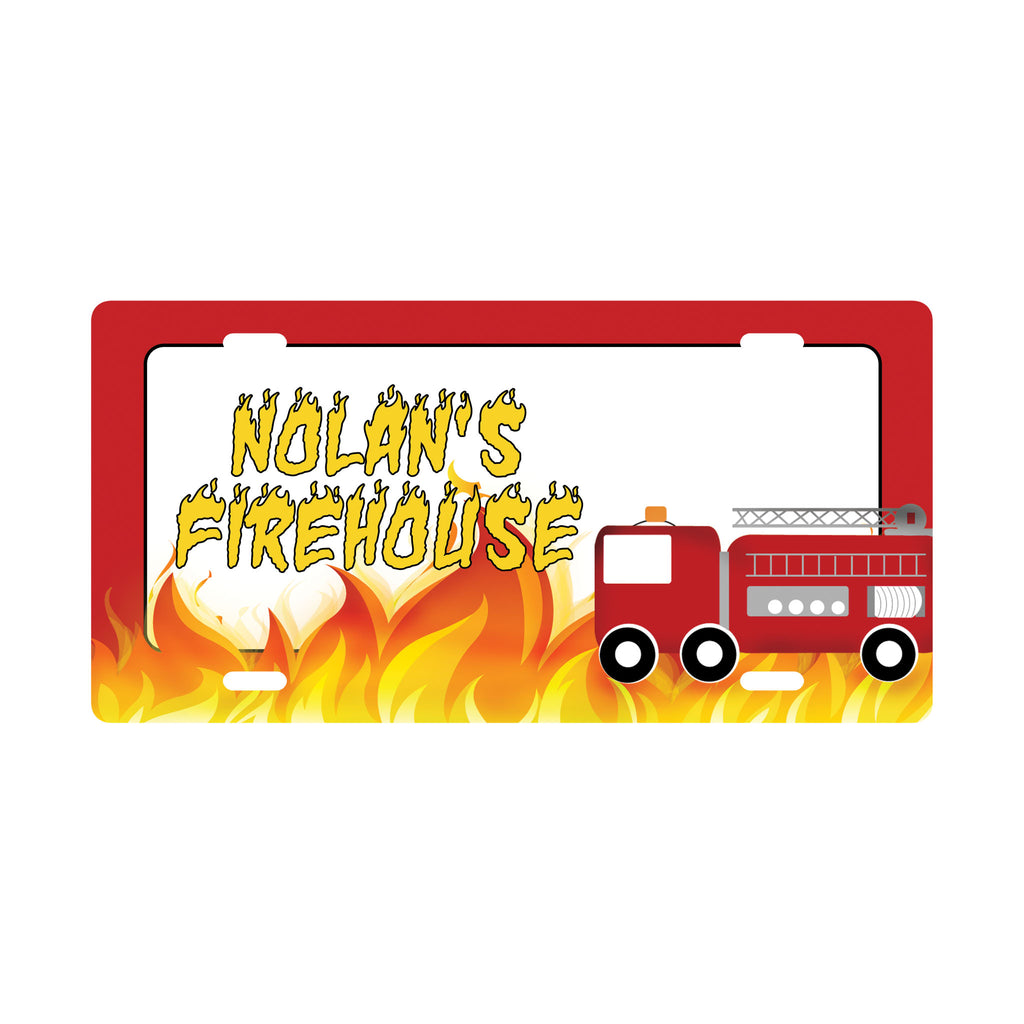 Personalized Firetruck Kids Door Sign