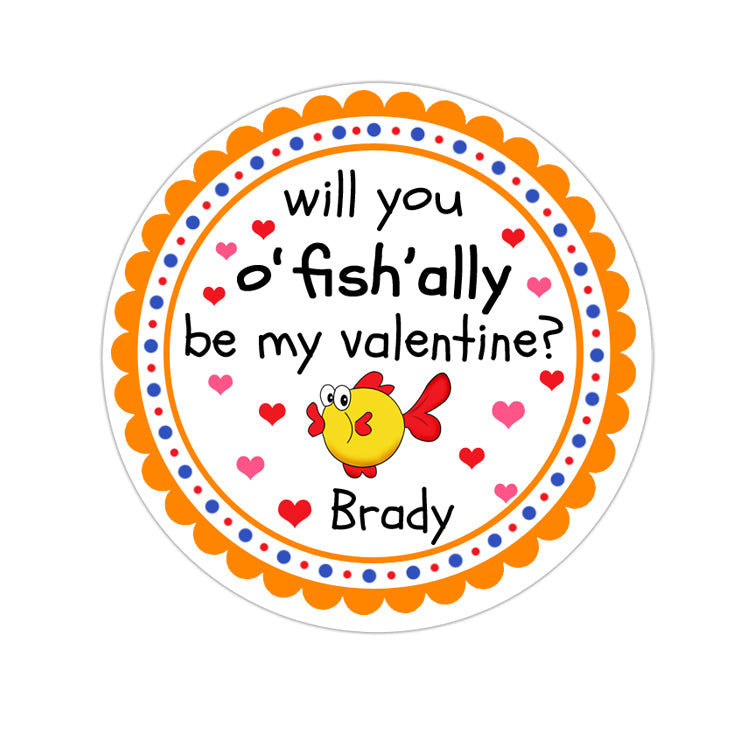 Ofishally Valentines Day Personalized Sticker Valentines Day Stickers - INKtropolis