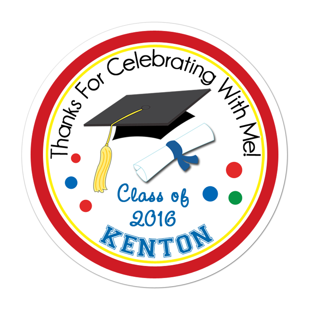 Graduation Cap And Diploma Personalized Sticker Miscellaneous Stickers - INKtropolis