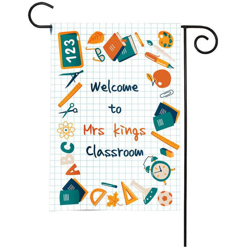 Personalized Classroom Flag - Teacher Flag - Classroom Decor - School Supplies