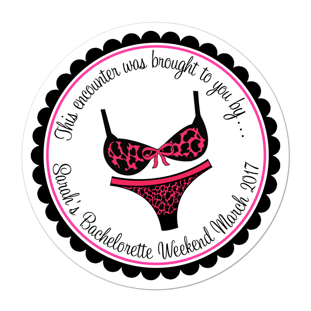 Bachelorette Lingerie Personalized Sticker Miscellaneous Stickers - INKtropolis