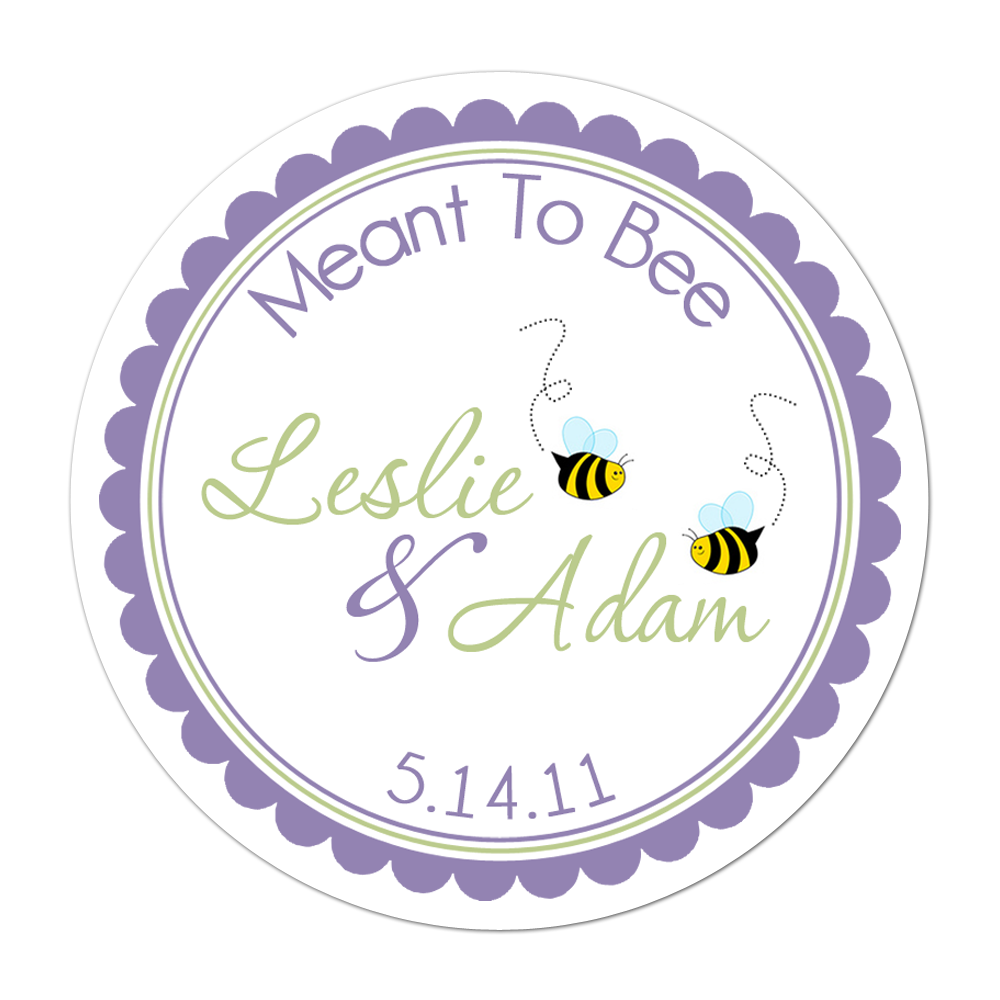 Meant To Bee Personalized Sticker Wedding Stickers - INKtropolis