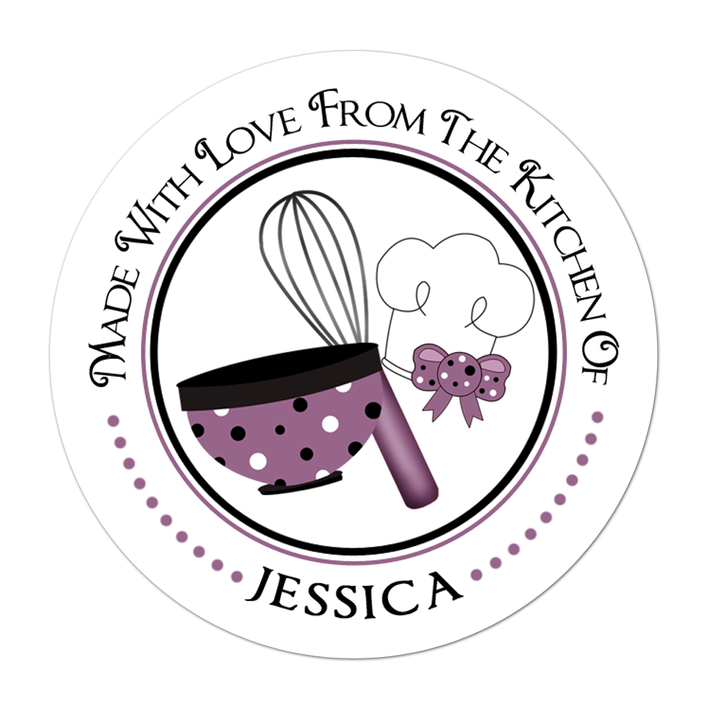 Mixing Bowl Chef Hat Personalized Sticker Miscellaneous Stickers - INKtropolis