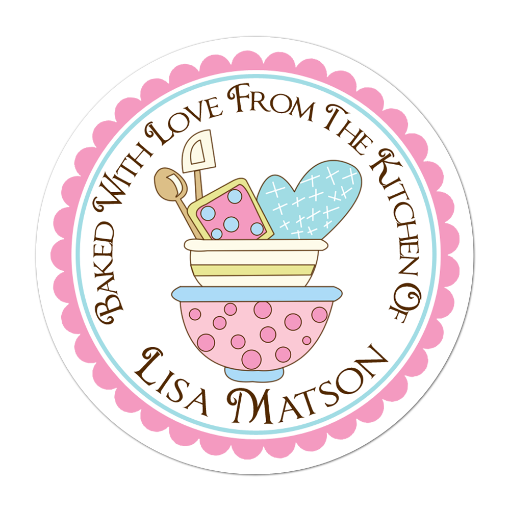Pastel Mixing Bowls Personalized Sticker Miscellaneous Stickers - INKtropolis