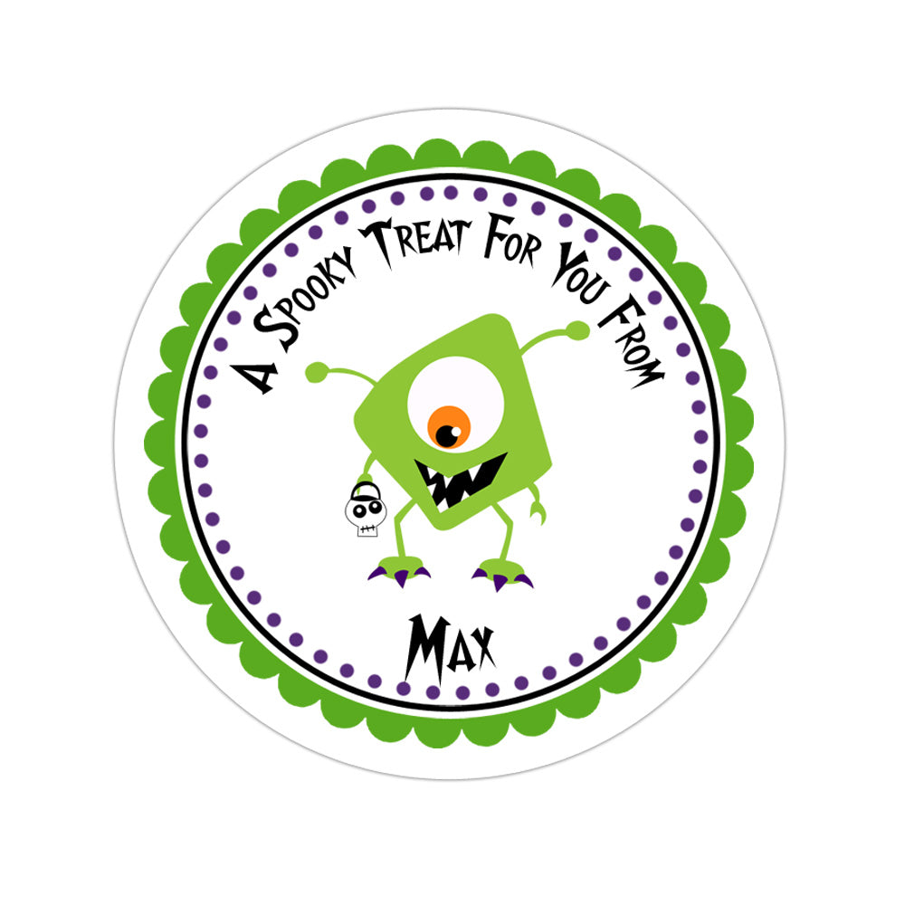 Cute Monster Personalized Sticker Halloween Stickers - INKtropolis