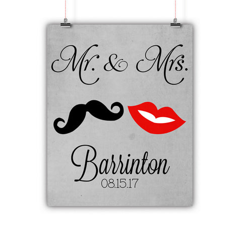 Mr and Mrs Wedding Art - Wedding Gifts For Couples