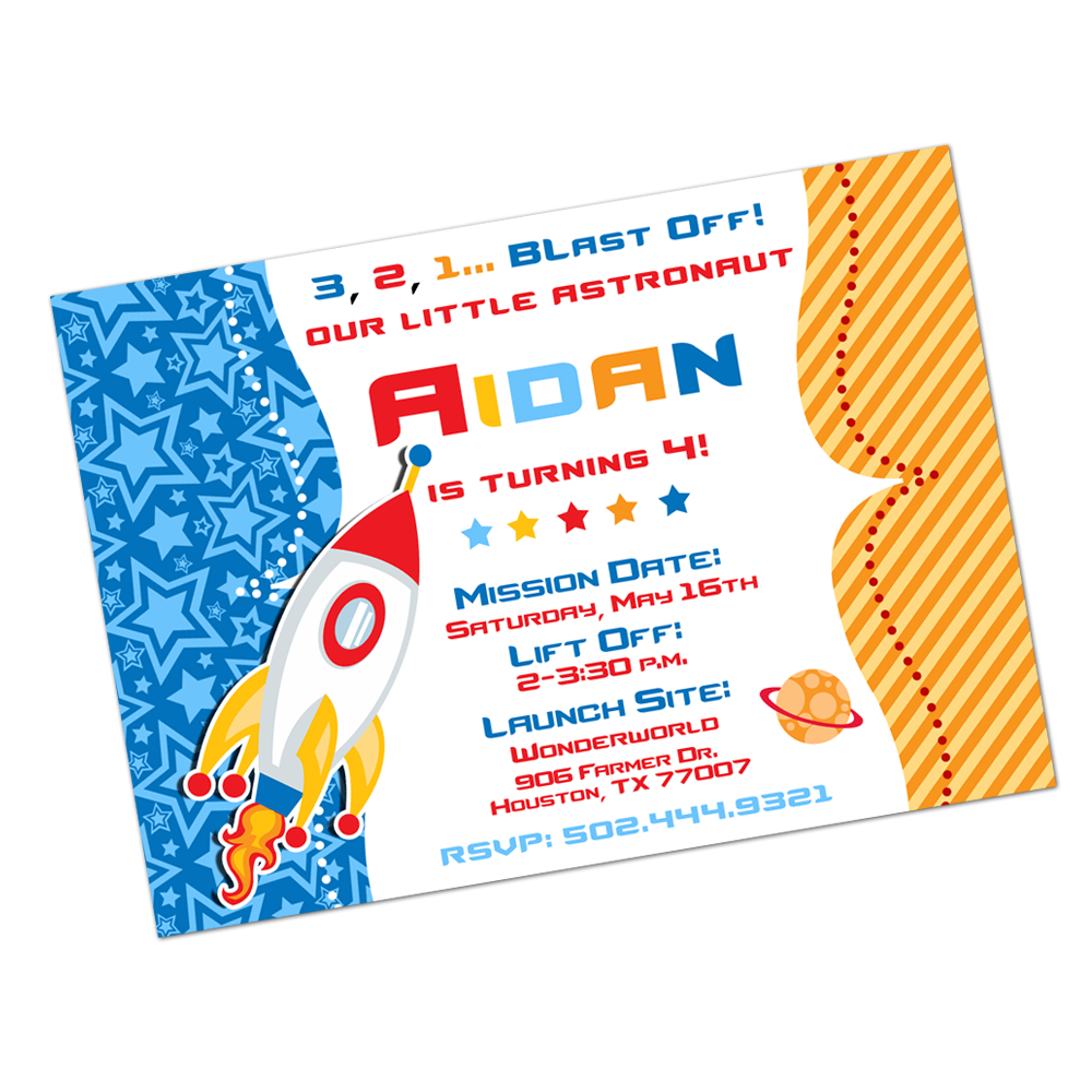 Rocketship Digital Invitation Digital Invitations - INKtropolis