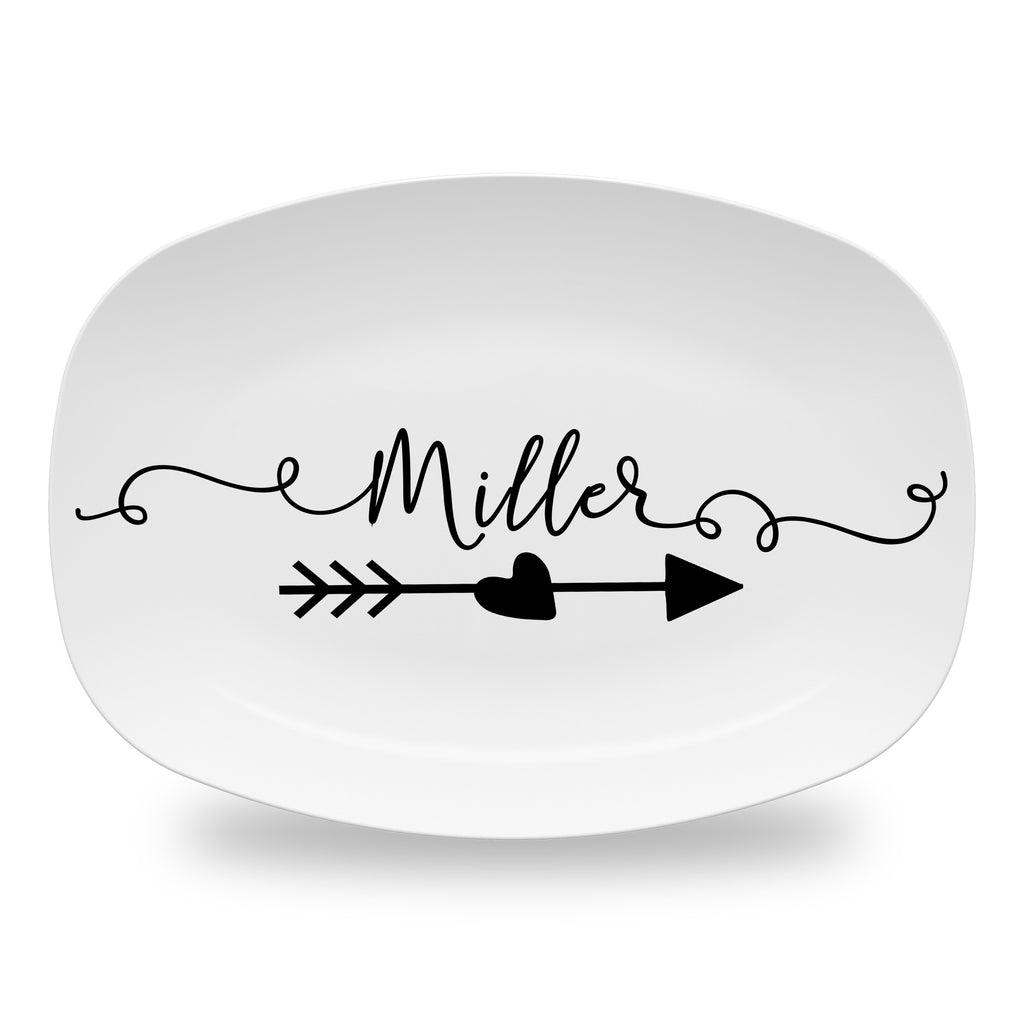 Personalized Name Platter, Serving Tray - Script Family Name