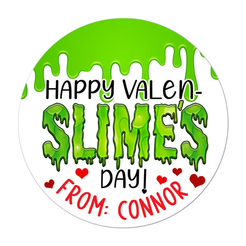 Happy Valen-slimes Day Personalized Valentines Day Sticker