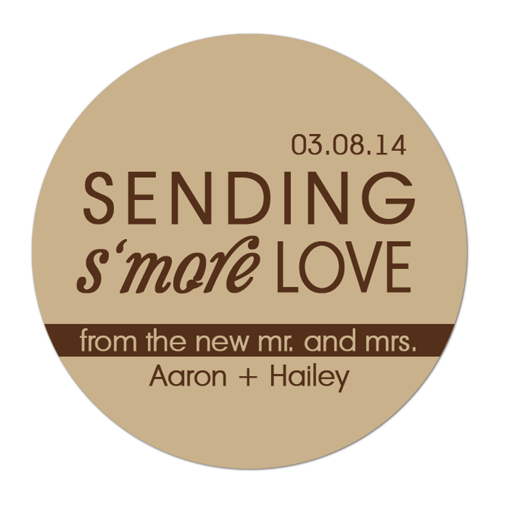 Smore Love Personalized Sticker Wedding Stickers - INKtropolis