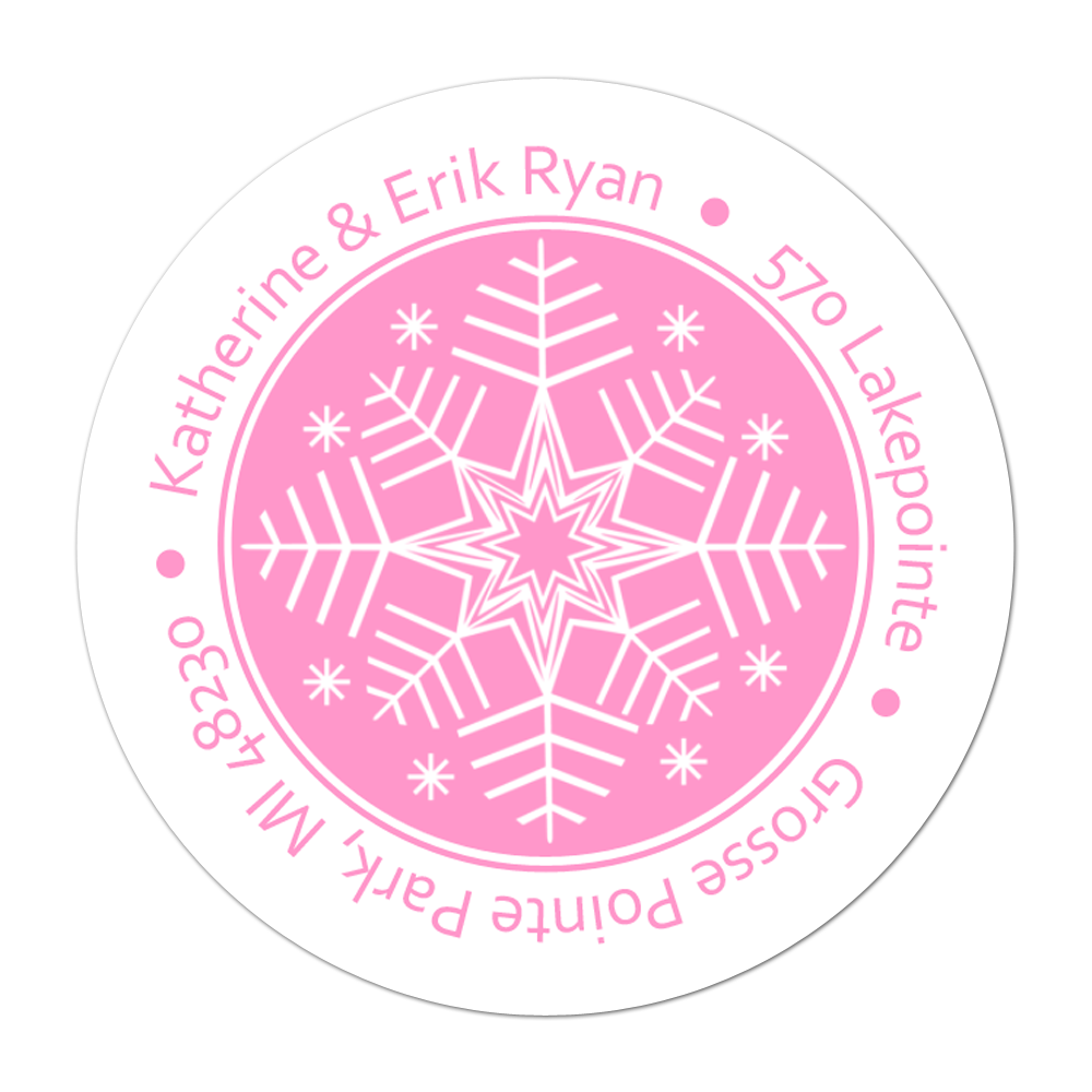 Snowflake Personalized Sticker Christmas Stickers - INKtropolis