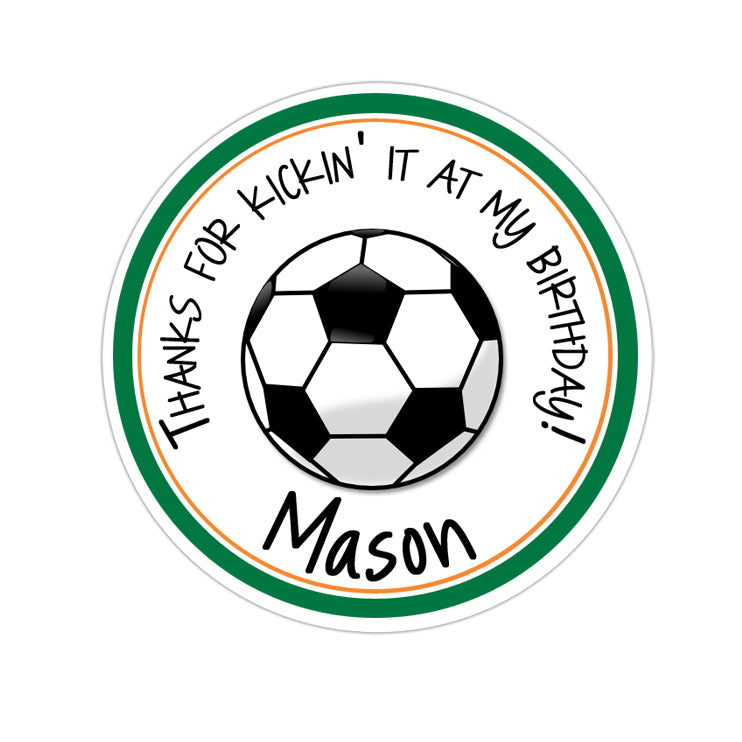 Soccer Personalized Sticker Birthday Stickers - INKtropolis