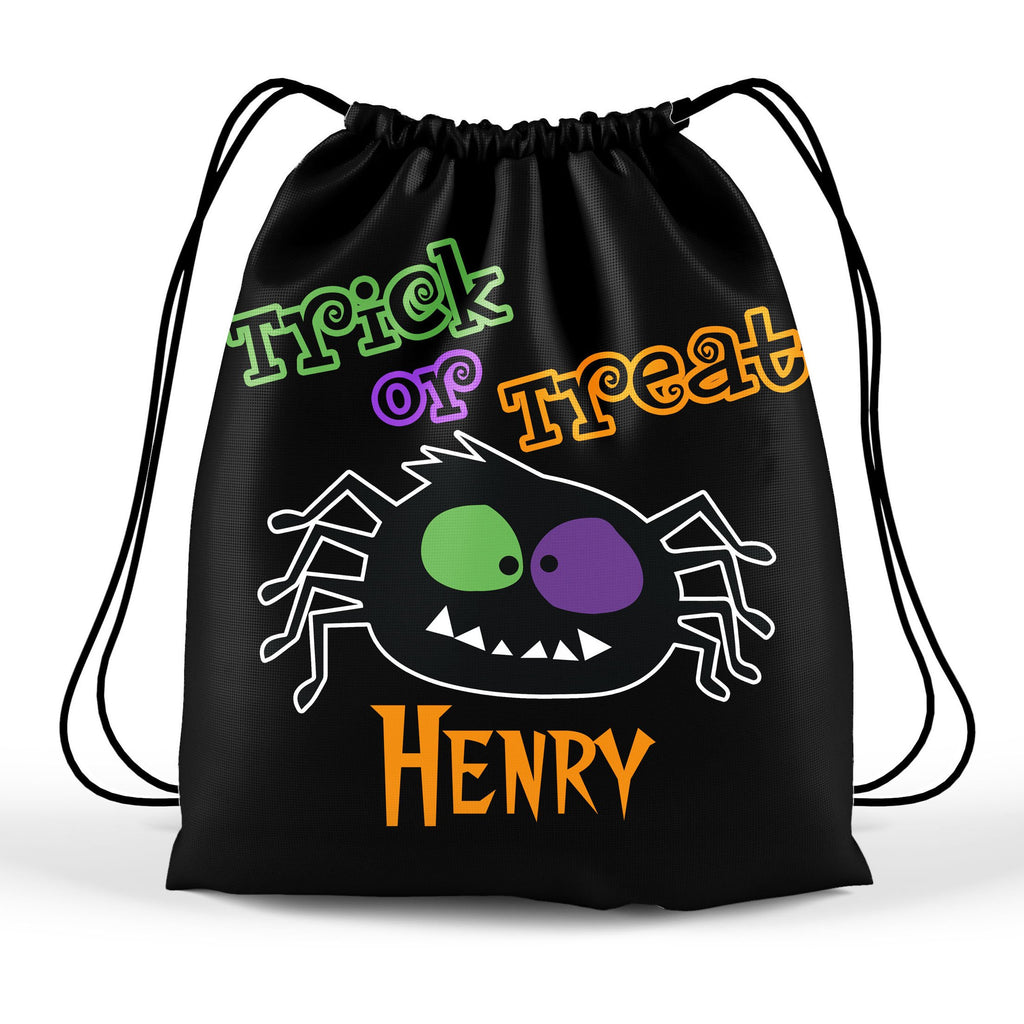personalized halloween spider trick or treat bag
