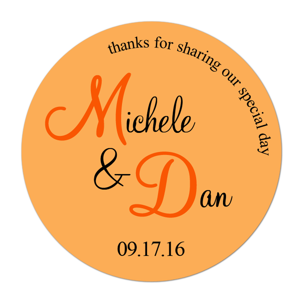 Sweet Sentiment Personalized Sticker Wedding Stickers - INKtropolis