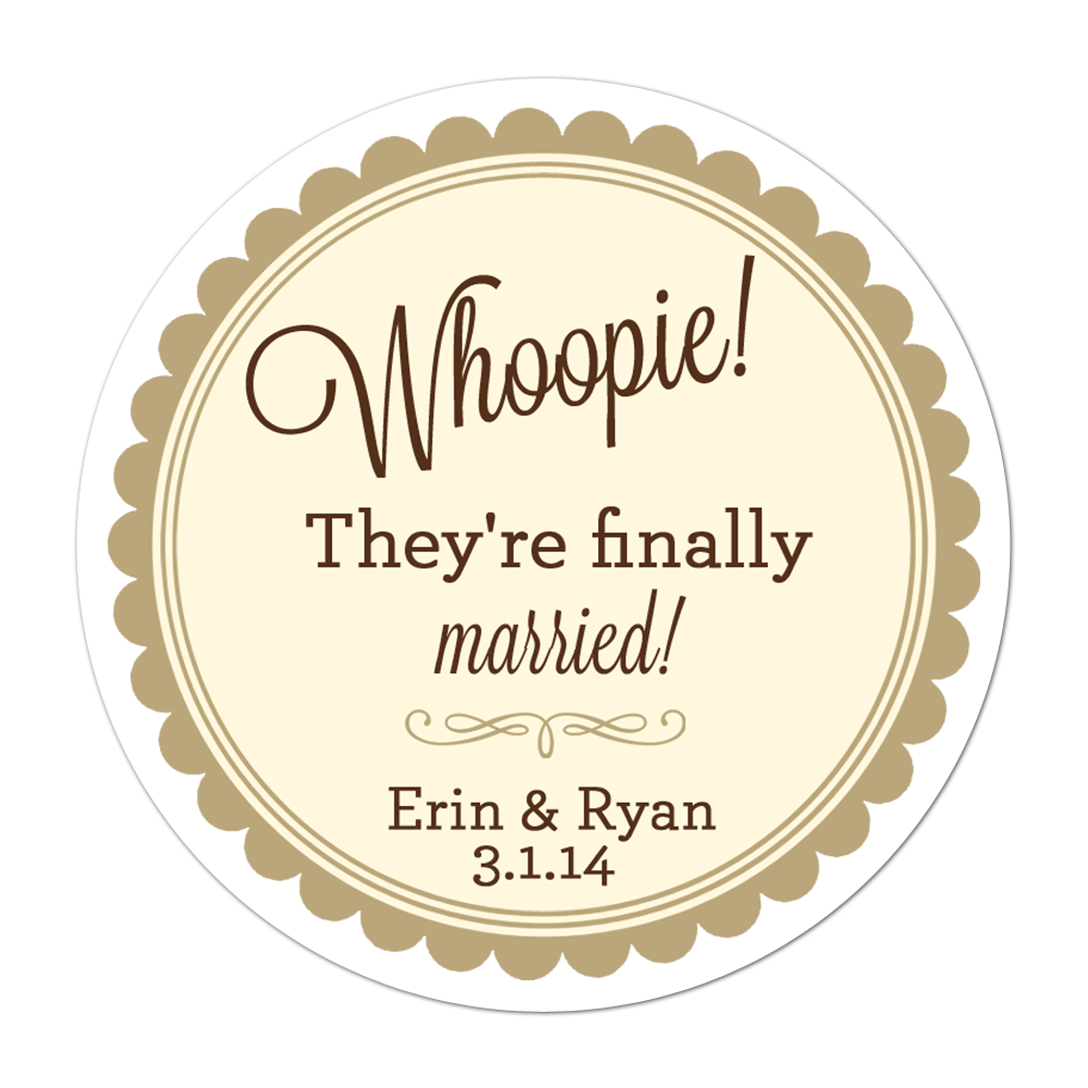 Whoopie Pie Personalized Sticker Wedding Stickers - INKtropolis