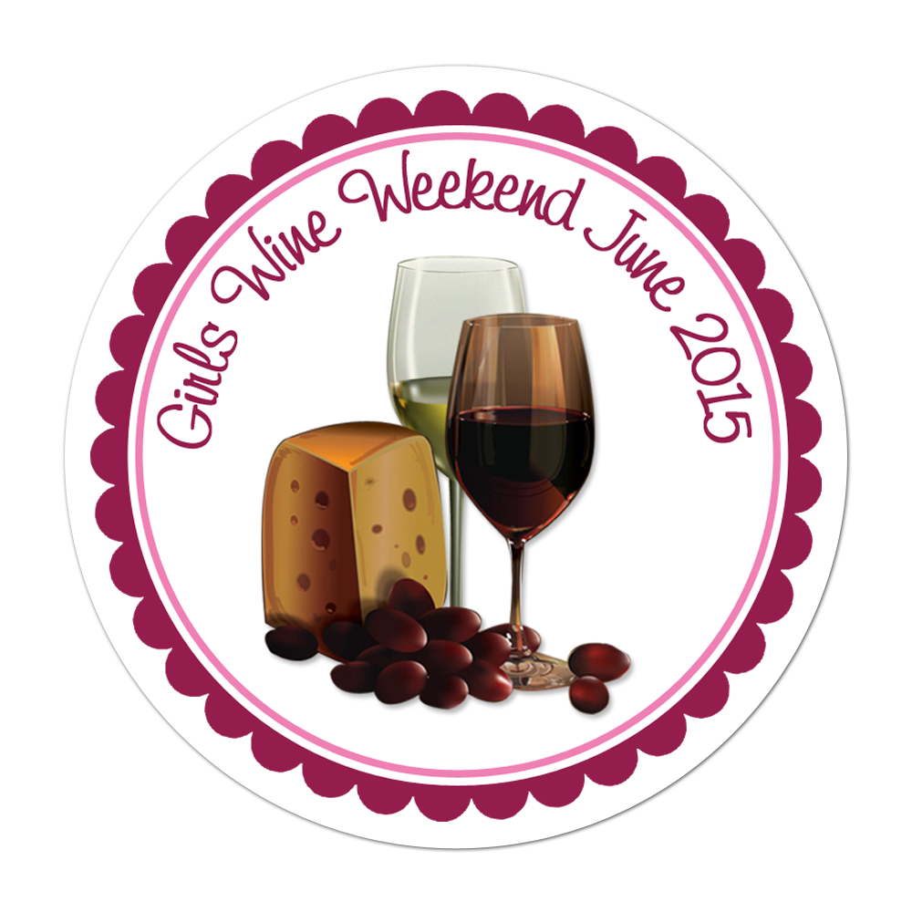 Wine And Cheese Personalized Sticker Miscellaneous Stickers - INKtropolis