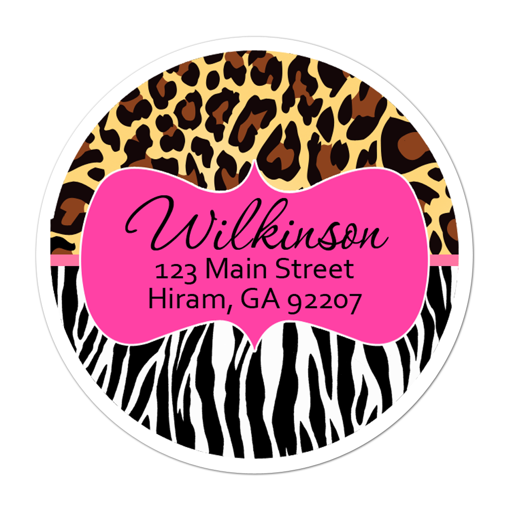 Zebra And Leopard Print Personalized Sticker Miscellaneous Stickers - INKtropolis