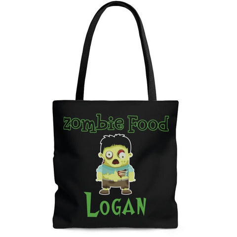 Personalized Halloween Trick Or Treat Bag, Kids Halloween Tote Bag - Zombie