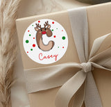 Personalized Name Christmas Gift Tag Stickers