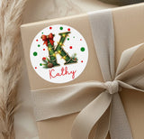 Personalized Name Christmas Gift Tag Stickers