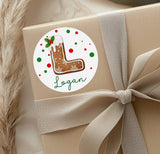 Personalized Name Christmas Gift Tag Stickers