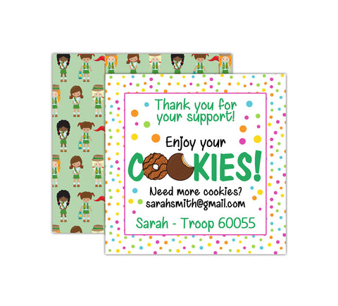Personalized Girl Scout Cookie Favor Tags