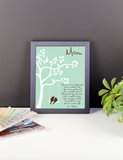 Tree Mom Gift, Thank you, Mother's Day Poster, Print, Framed or Canvas other art - INKtropolis