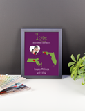 Couples Gift, Boyfriend, Girlfriend, Fiance, Long Distance Relationship Map, Print, Framed or Canvas map - INKtropolis