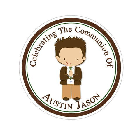 Communion Boy Personalized Sticker