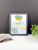 Bathroom Kids Prince Rules Poster, Print, Framed or Canvas bathroom art - INKtropolis