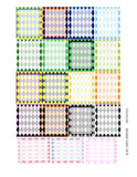 Monthly Planner Stickers Full Box Argyle Pattern Stickers Planner Labels Compatible with Erin Condren Vertical Life Planner planner sticker - INKtropolis