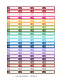 Monthly Planner Stickers Rainbow Barbell Workout Gym Fitness Stickers Planner Labels Compatible with Erin Condren Vertical Life Planner planner sticker - INKtropolis