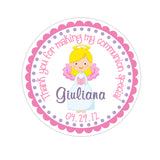 Blonde Haired Angel Personalized Sticker Birthday Stickers - INKtropolis