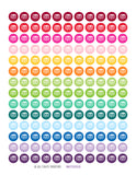 Monthly Planner Stickers Rainbow Coffee Mugs Stickers Planner Labels Compatible Erin Condren Vertical Life Planner planner sticker - INKtropolis